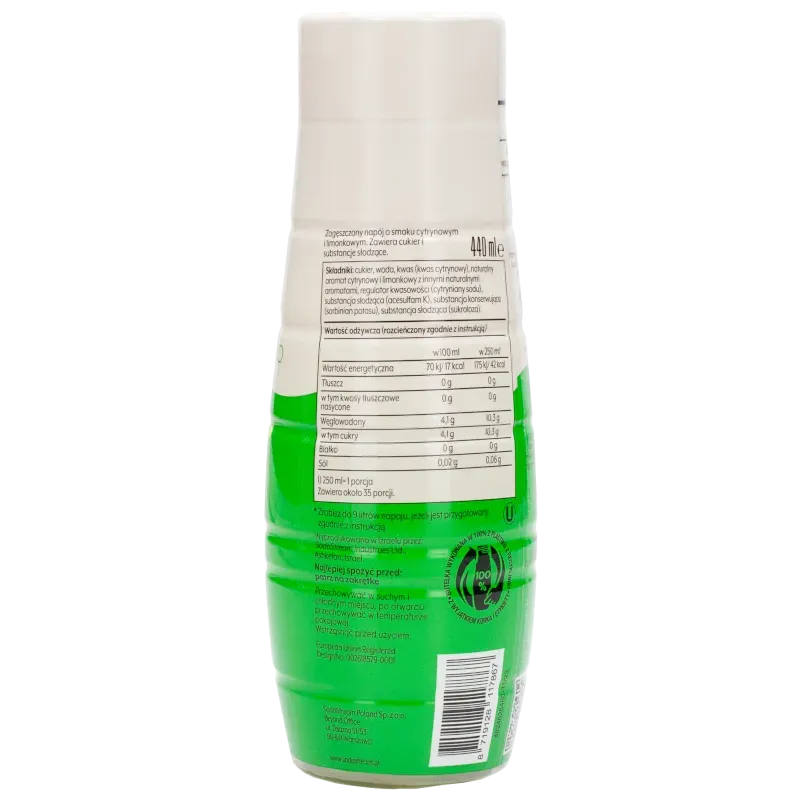 Syrop (koncentrat) Lemon Lime do saturatora SodaStream 440 ml