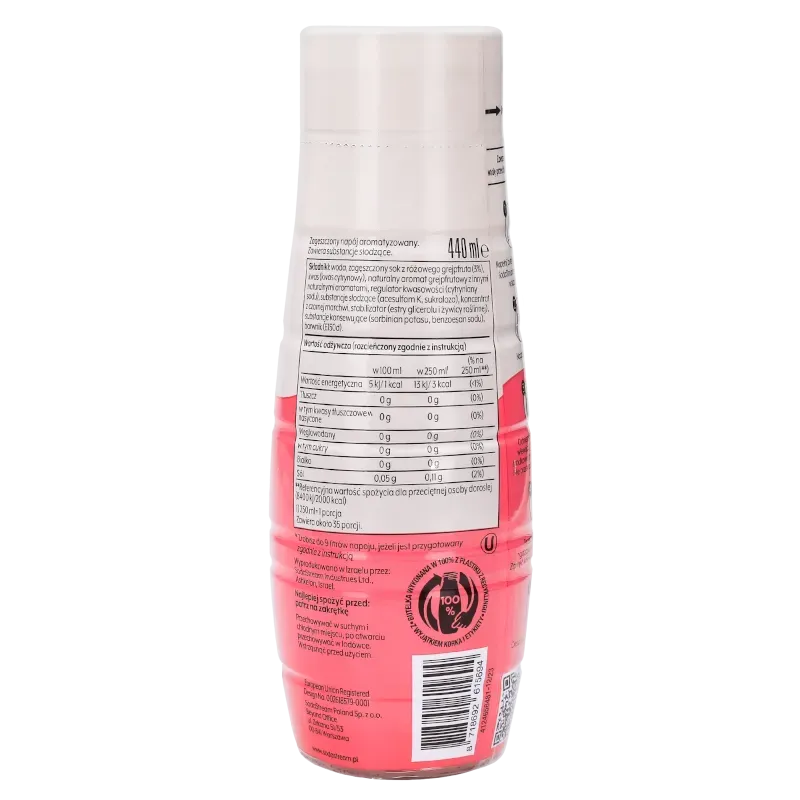 Syrop (koncentrat) Pink Grapefruit do saturatora SodaStream 440 ml