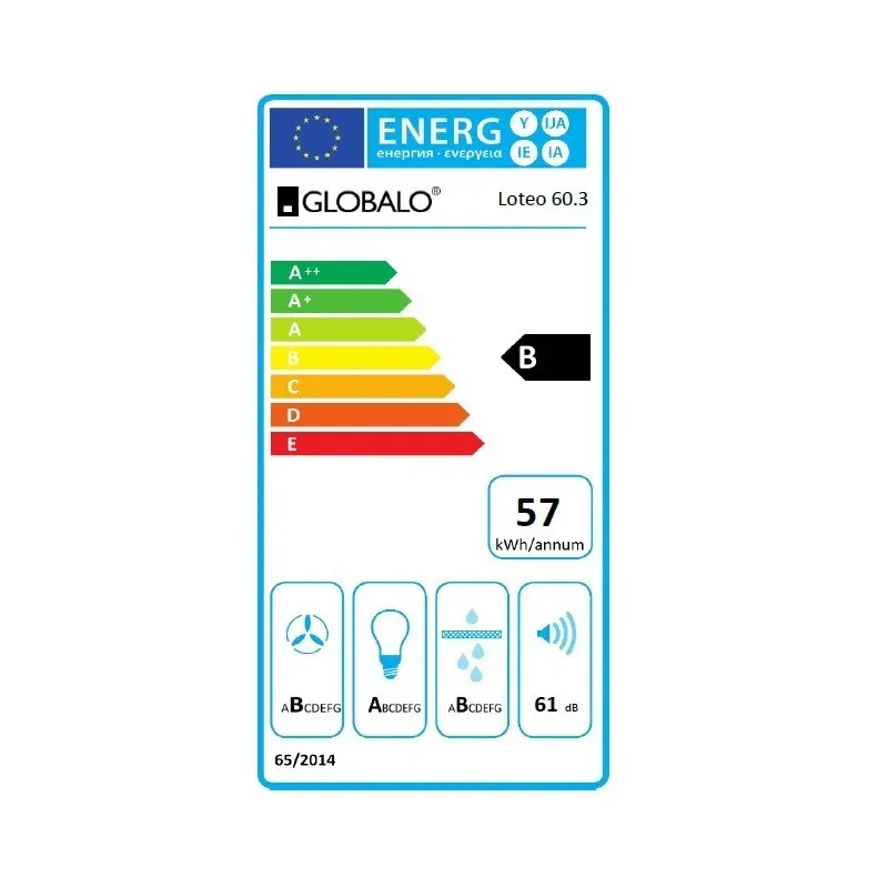 Okap kuchenny Globalo Loteo 60.4 White