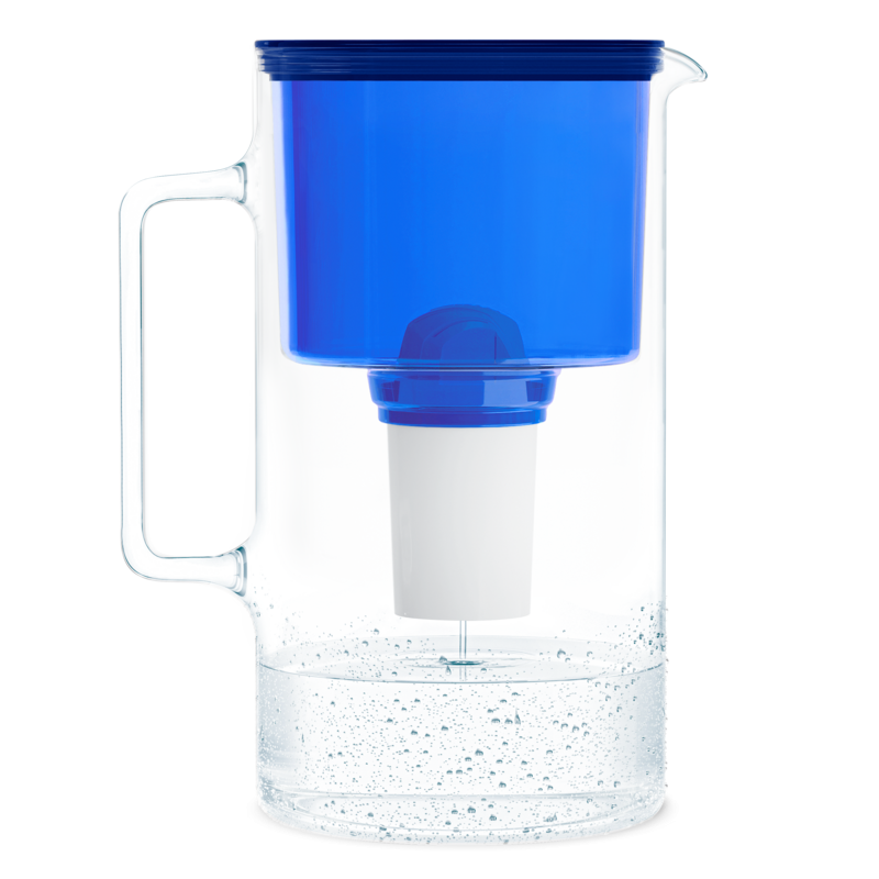 Dzbanek filtracyjny Wessper Borosilicate Aquaclassic 3300 ml z filtrem Aquaclassic Standard - niebieski