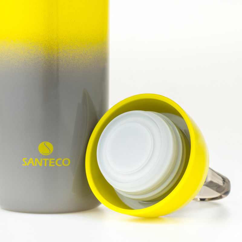 Butelka termiczna Santeco Yoga Slim żółto-szara 380 ml