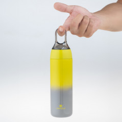 Butelka termiczna Santeco Yoga Slim żółto-szara 380 ml