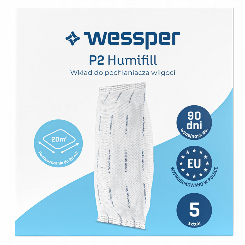 Wkłady do pochłaniacza wilgoci Wessper P2 Humifil 5 x 250 g