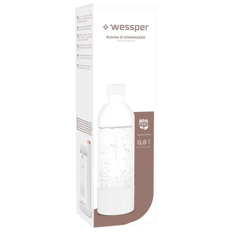 Butelka do saturatora Wessper S1 SodaMaker biała 800 ml