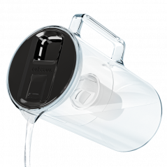 Dzbanek filtrujący szklany Wessper D2 Borosilicate FutureFlow 3 l czarny z filtrem Aquaclassic