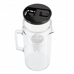 Dzbanek filtrujący szklany Wessper D2 Borosilicate FutureFlow 3 l czarny z filtrem Aquaclassic