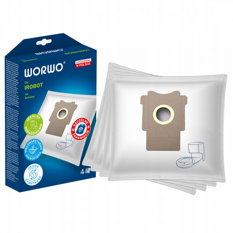Worki syntetyczne Worwo dla iRobot - 4 szt. Worki syntetyczne Worwo dla iRobot - 4 szt.