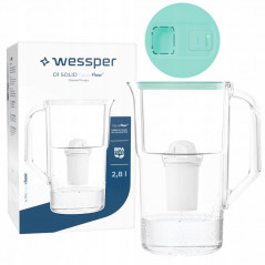 Dzbanek filtrujący Wessper D1 Solid FutureFlow 2,8 l miętowy z filtrem Aquaclassic