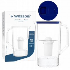 Dzbanek filtrujący Wessper D1 Solid FutureFlow 2,8 l niebieski z filtrem Aquaclassic