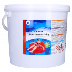 Multitabletki chlorowe, bakteriobójcze do dezynfekcji wody basenowej NTCE Chlorox 20 g - opak. 5 kg