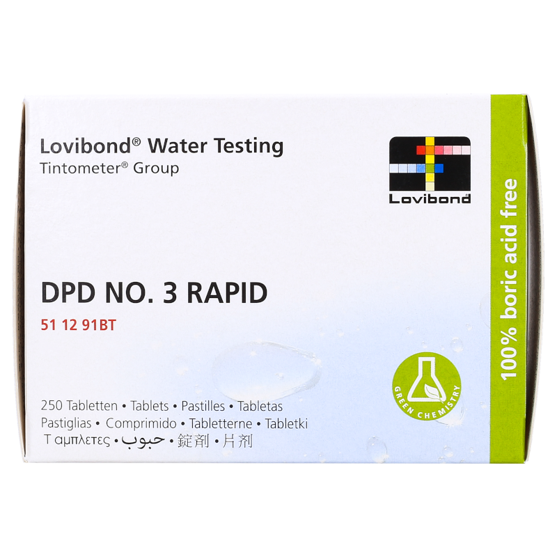 Tabletki Lovibond DPD N.3 Rapid do pomiaru poziomu chloru