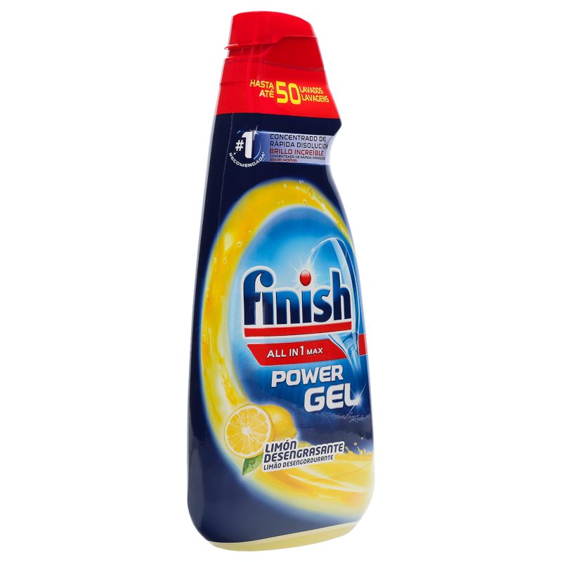 Finish All-in-1 Max Power Gel - żel do mycia naczyń w zmywarce, cytrynowy 1000 ml