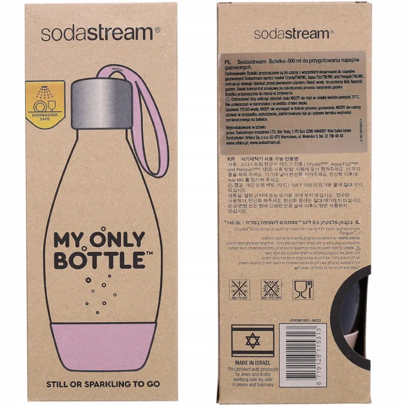 Butelka My Only Bottle SodaStream do saturatora, różowa 500 ml