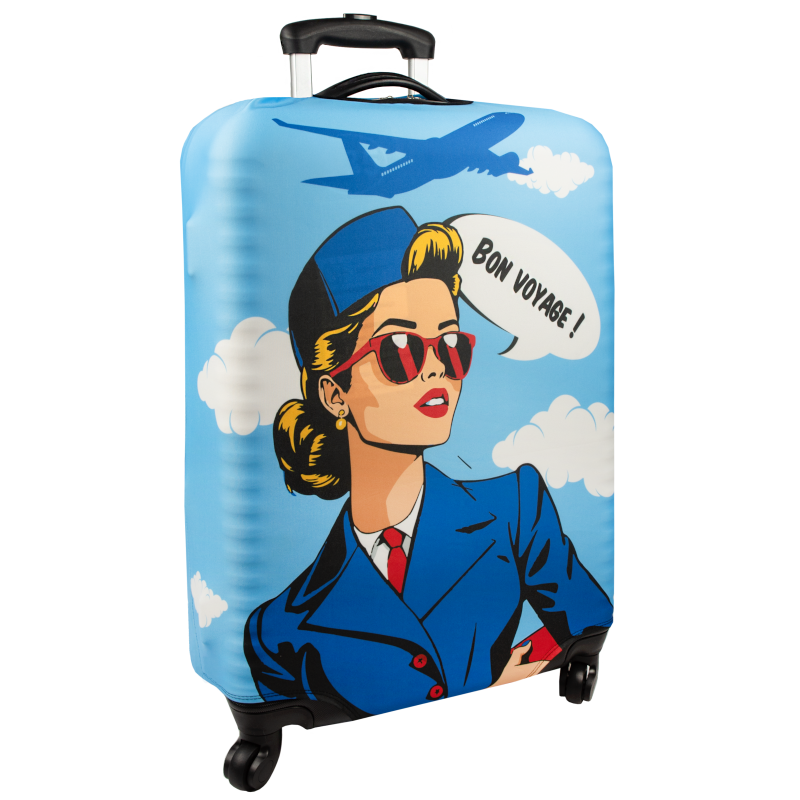 Pokrowiec na walizkę Sillar - motyw stewardessa, rozmiar M