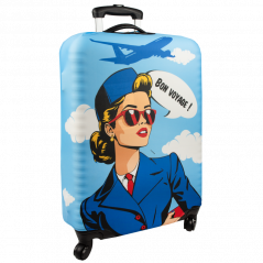 Pokrowiec na walizkę Sillar - motyw stewardessa, rozmiar L