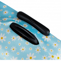 Pokrowiec na walizkę Sillar - niebieski w stokrotki, rozmiar L