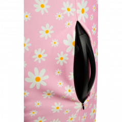 Pokrowiec na walizkę Sillar - różowy w stokrotki, rozmiar M