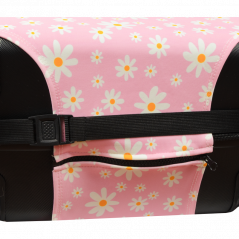 Pokrowiec na walizkę Sillar - różowy w stokrotki, rozmiar M