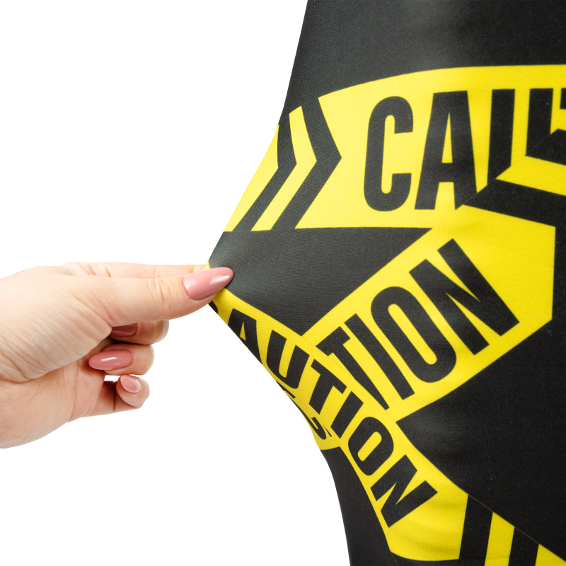 Pokrowiec na walizkę Sillar - motyw taśmy ostrzegawczej, rozmiar M