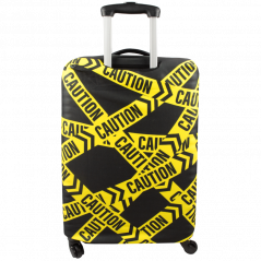 Pokrowiec na walizkę Sillar - motyw taśmy ostrzegawczej, rozmiar M