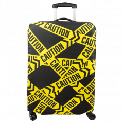 Pokrowiec na walizkę Sillar - motyw taśmy ostrzegawczej, rozmiar M