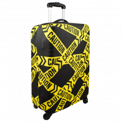 Pokrowiec na walizkę Sillar - motyw taśmy ostrzegawczej, rozmiar L