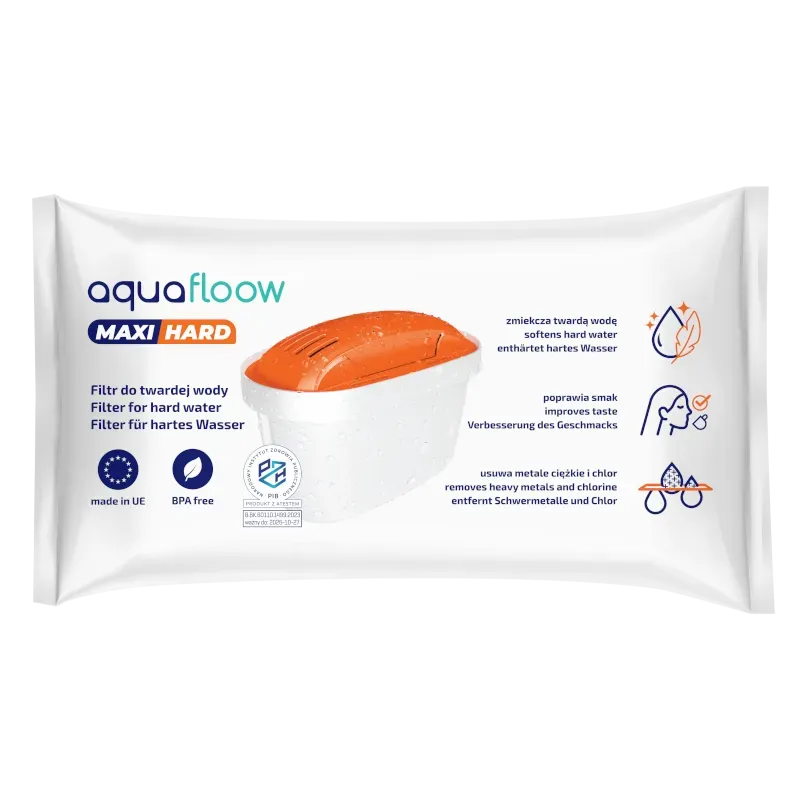 Wkłady filtrujące Aquafloow Maxi Hard do dzbanka, filtry do twardej wody 5 szt. Wkłady filtrujące Aquafloow Maxi Hard do dzbanka, filtry do twardej wody 5 szt.