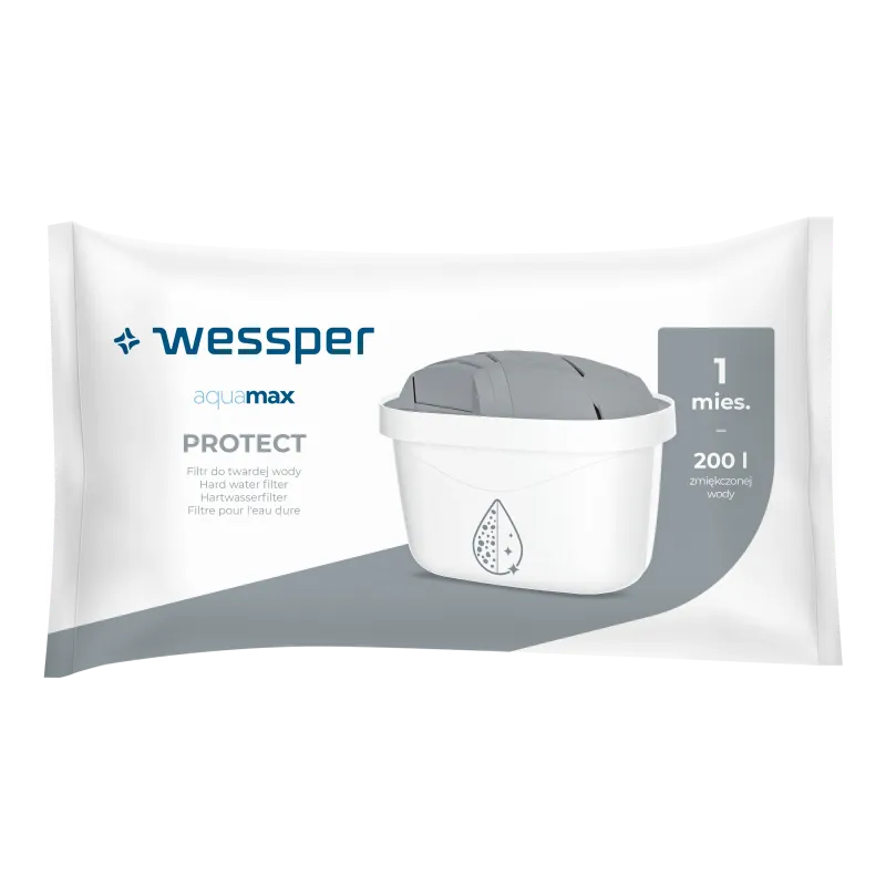 Wkłady filtrujące Wessper Aquamax Protect do dzbanka, filtry do twardej wody - 5 sztuk Wkłady filtrujące Wessper Aquamax Protect do dzbanka, filtry do twardej wody - 5 sztuk