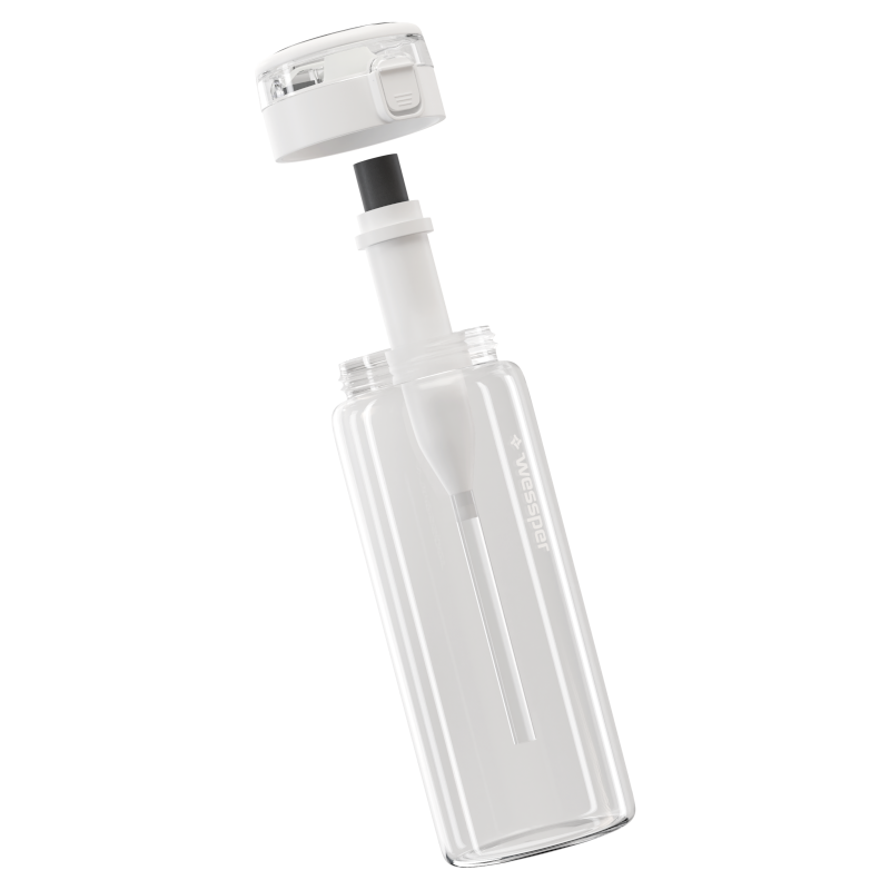 Szklana butelka na wodę Wessper Clarti Glass 680 ml przezroczysta + zestaw 2 filtrów