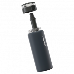 Szklana butelka na wodę Wessper Clarti Glass 680 ml szara + zestaw 2 filtrów