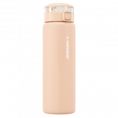 Butelka filtrująca szklana Wessper ActiveMax Clarti Glass beżowa 680 ml w zestawie z 2 filtrami