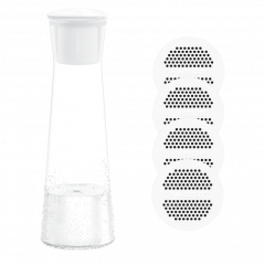 Karafka filtrująca Wessper K1 BOROSILICATE z filtrem Actitex™ w zestawie 4 filtry Actitex Disc