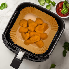 Wkład do frytkownicy beztłuszczowej Sillar, kwadratowy 16 cm - 50 szt.