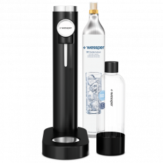 Saturator do wody Wessper S1 Sodamaker czarny w zestawie z 4 syropami SodaStream