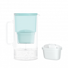 Dzbanek filtrujący szklany Wessper D2 Borosilicate 3 l w zestawie z dodatkowym filtrem Wessper Aquamax