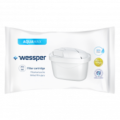 Dzbanek filtrujący szklany Wessper D2 Borosilicate 3 l biały w zestawie z dodatkowym filtrem Wessper Aquamax