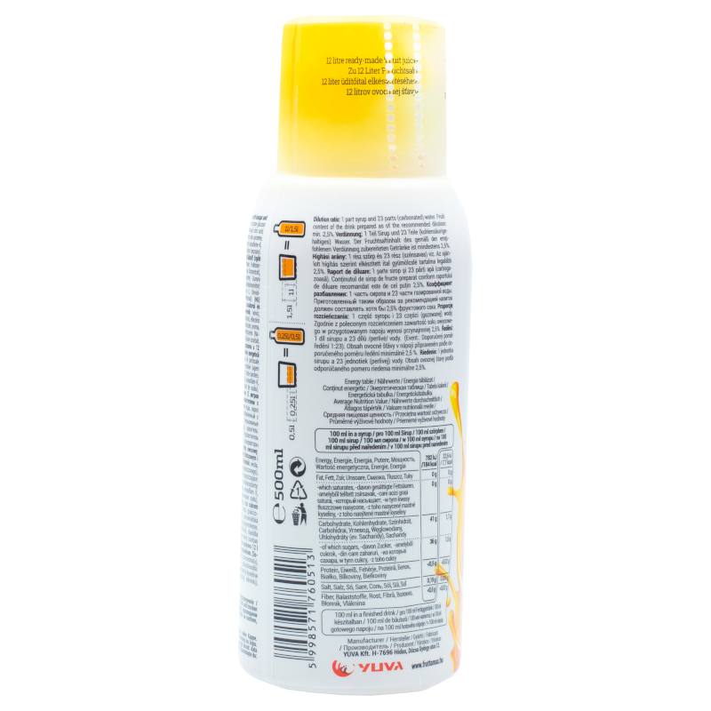 Syrop (koncentrat) FruttaMax pomarańcza do saturatora 500ml Syrop (koncentrat) FruttaMax pomarańcza do saturatora 500ml