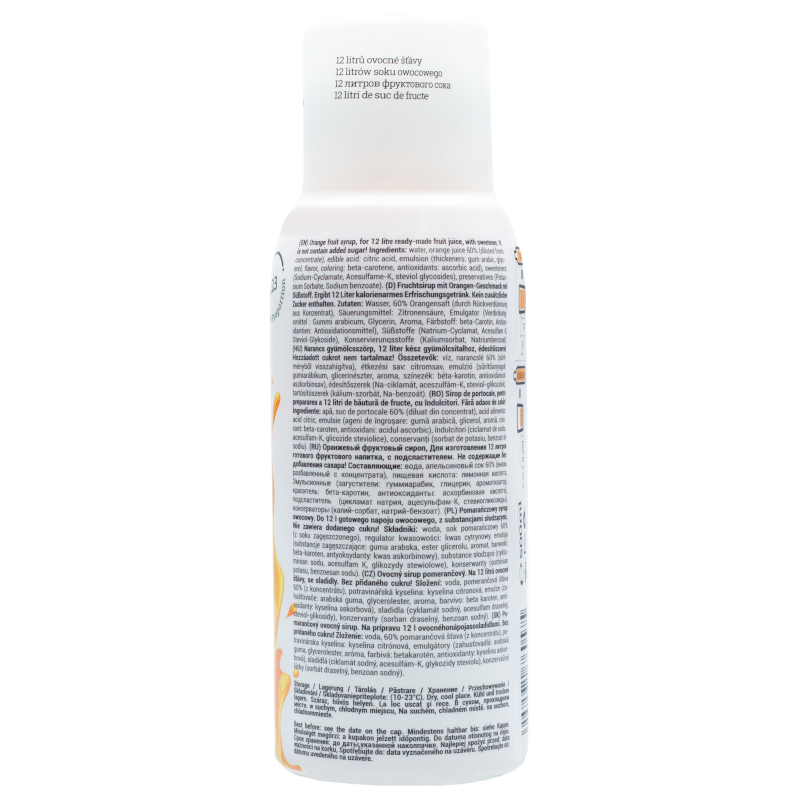 Syrop (koncentrat) FruttaMax pomarańcza bez cukru do saturatora 500ml Syrop (koncentrat) FruttaMax pomarańcza bez cukru do saturatora 500ml