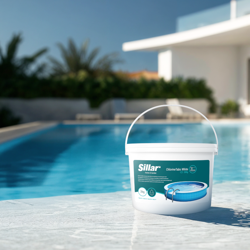 Tabletki chlorowe do basenu (białe) Chlorine Tabs White Sillar 200g, opak. 3kg Tabletki chlorowe do basenu (białe) Chlorine Tabs White Sillar 200g, opak. 3kg