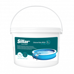 Tabletki chlorowe do basenu (białe) Chlorine Tabs White Sillar 200g, opak. 3kg