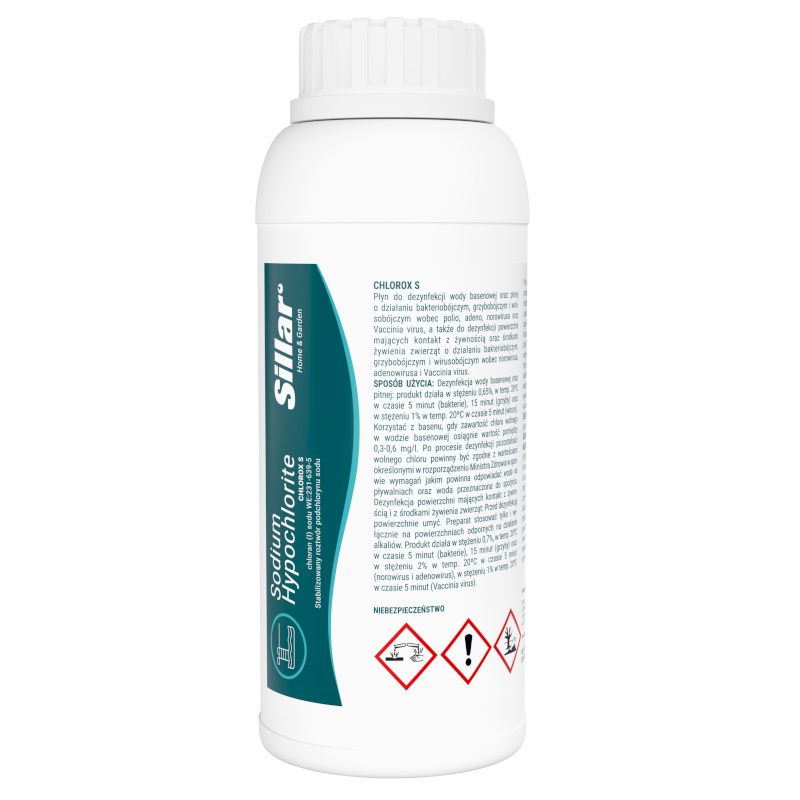 Płyn do dezynfekcji wody i powierzchni Sillar Sodium Hypochlorite 1l