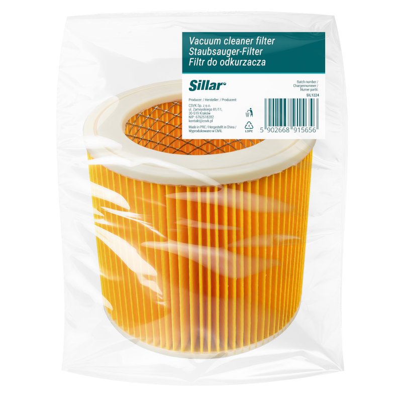 Filtr powietrza wraz z kapslem Sillar kompatybilny z odkurzaczami Karcher, zamiennik 6.414-552.0