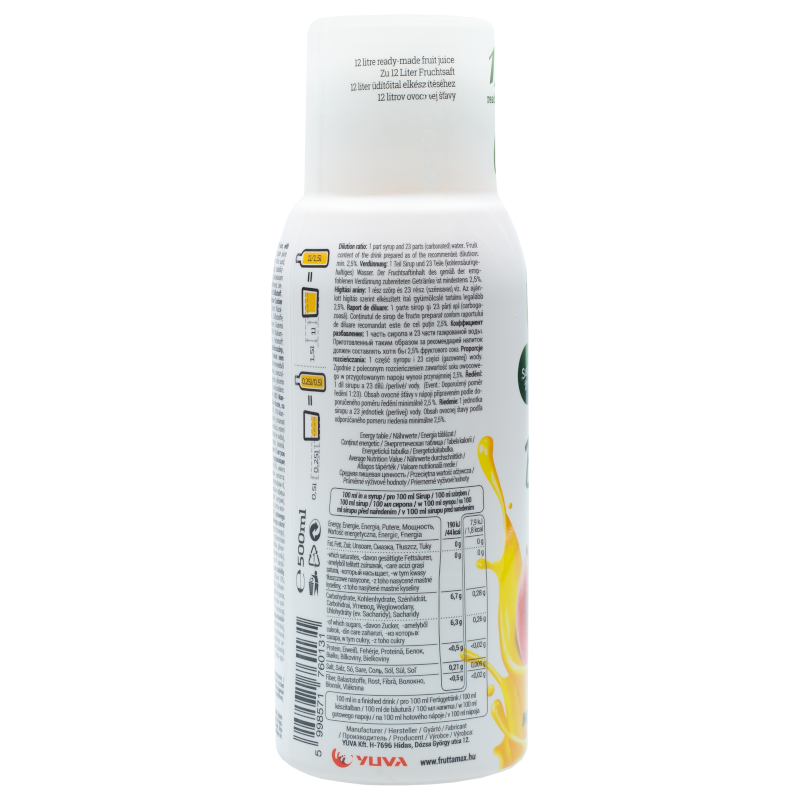 Syrop (koncentrat) FruttaMax Mango Light bez cukru do saturatora 500ml Syrop (koncentrat) FruttaMax Mango Light bez cukru do saturatora 500ml