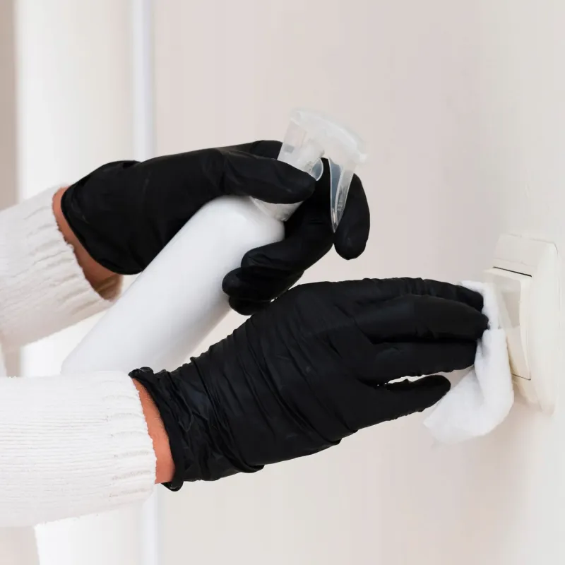 Rękawiczki nitrylowe bezpudrowe Mercator czarne rozm. M 100 szt. Rękawiczki nitrylowe bezpudrowe Mercator czarne rozm. M 100 szt.