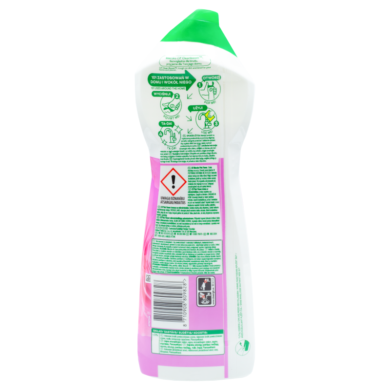 Cif Cream Pink Mleczko do czyszczenia z mikrokryształkami 780g Cif Cream Pink Mleczko do czyszczenia z mikrokryształkami 780g