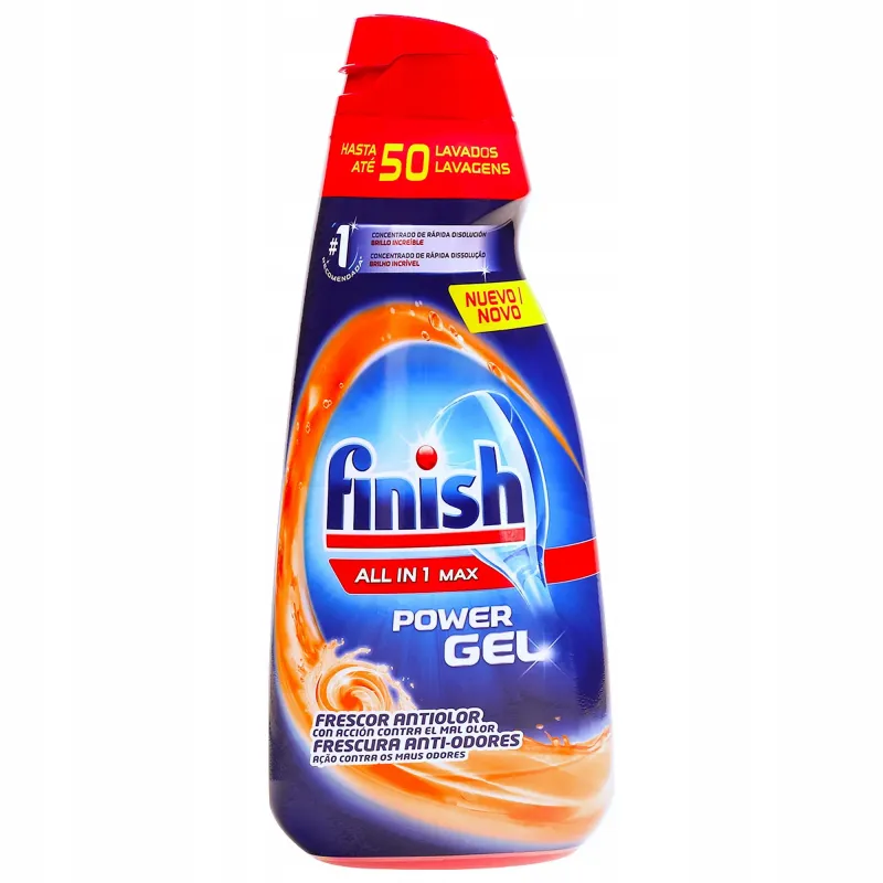 Finish All-in-1 Max Power Gel - żel do mycia naczyń w zmywarce, pomarańczowy 1000 ml