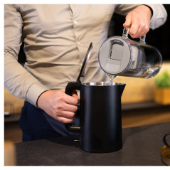 Dzbanek filtrujący szklany Wessper D2 Borosilicate 3 l szary z filtrem Aquamax Standard