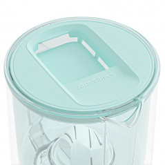 Dzbanek filtrujący szklany Wessper D2 Borosilicate Aquaclassic 3 l miętowy w zestawie z 2 filtrami Aquaclassic