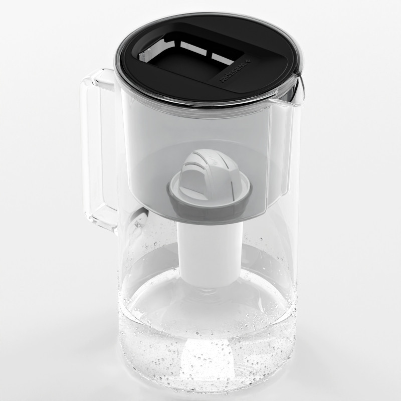 Dzbanek filtrujący szklany Wessper D2 Borosilicate Aquaclassic 3 l czarny z filtrem Aquaclassic Dzbanek filtrujący szklany Wessper D2 Borosilicate Aquaclassic 3 l czarny z filtrem Aquaclassic