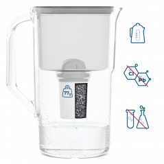 Dzbanek filtrujący Wessper D1 Solid Aquaclassic 2,8 l szary z filtrem Aquaclassic